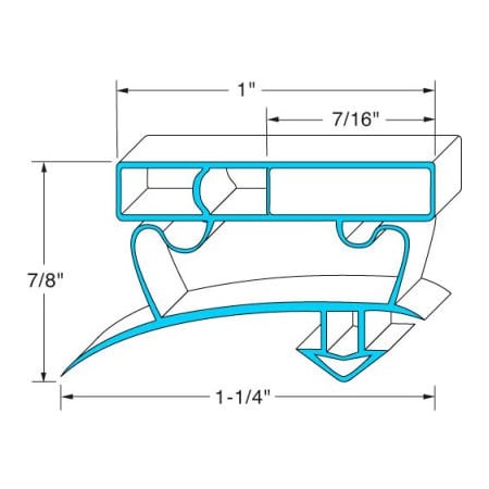 Allpoints Allpoints 741341 Gasket 25 1/2" X 53" For True Manufacturing 741341